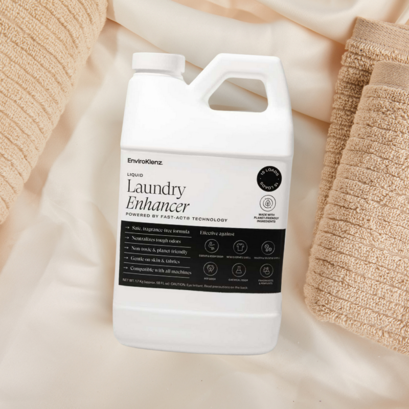 EnviroKlenz Laundry Enhancer Liquid Between Towels